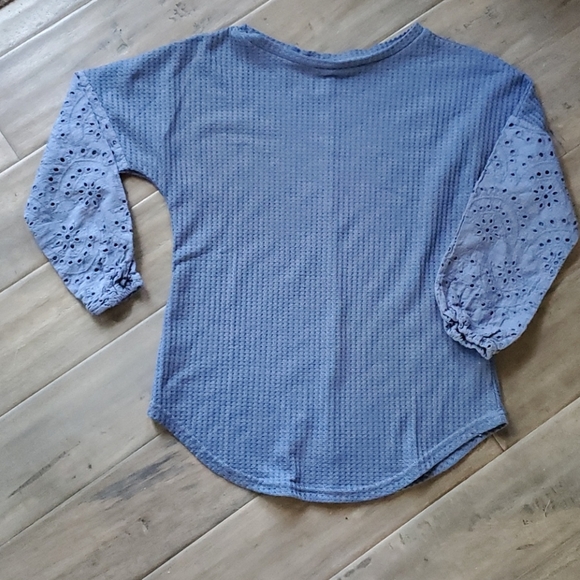 LAST FEW! Lace Long Sleeve Thermal Top Tee Tshirt NEW! - Picture 2 of 3